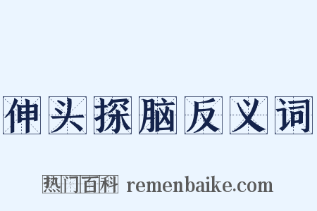 伸头探脑反义词是什么意思的图片